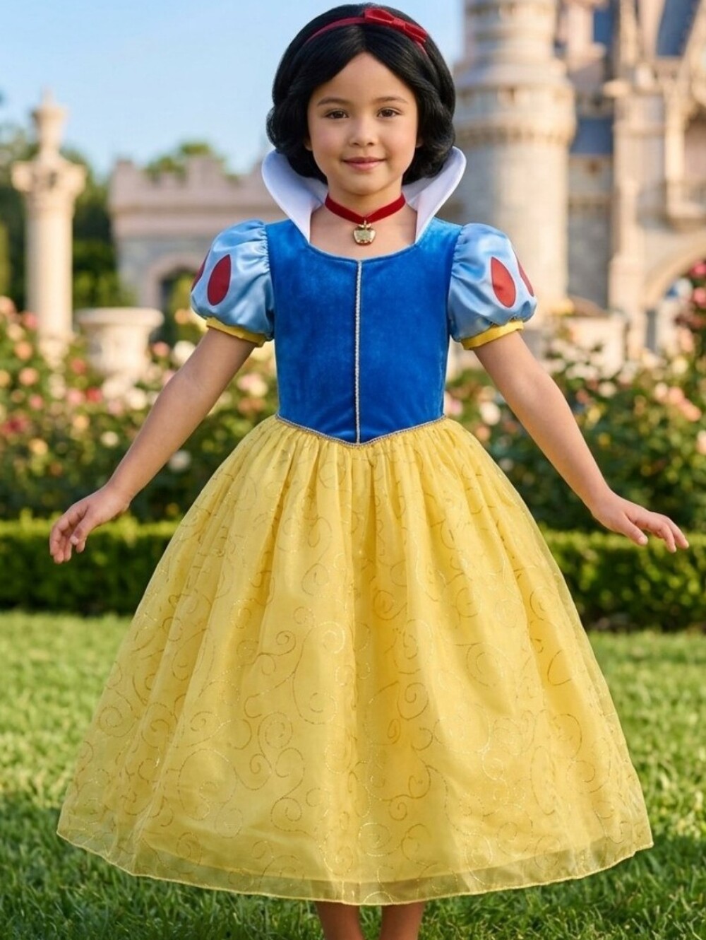 Disney Blue, Yellow and Red Princess Dress Costume Size 3T